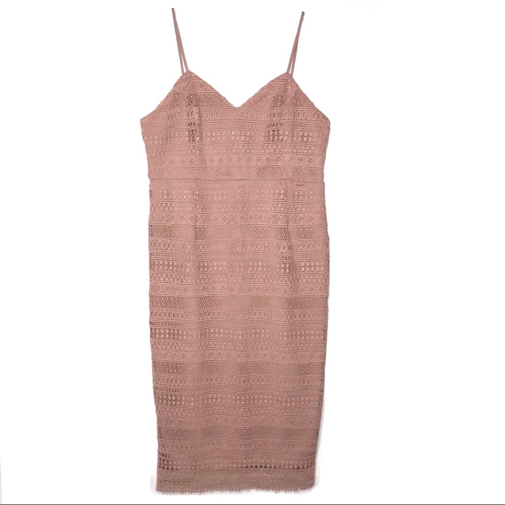 LACE SPAGHETTI STRAP DRESS